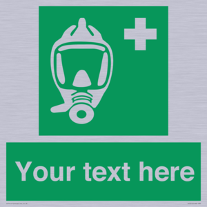 Custom sign safe condition Emergency escape breathing device